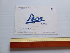 Piaggio Ape 150 ( AB2 1953 ?) depliant italiano originale motocarro 3 wheeler