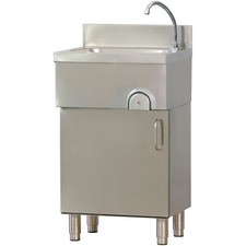 Lavamani inox comando a