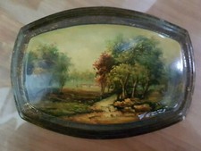 quadro dipinto E cornice barocca dorata classico decorate soggetti vari 12X16 CM