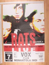Poster Originale Manifesto Concerto Rats Nonantola 07/11/2008 68X98 Cm