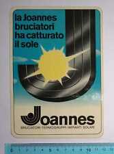 ADESIVO STICKER AUTOCOLLANT VINTAGE JOANNES BRUCIATORI ORIGINAL ANNI'80 