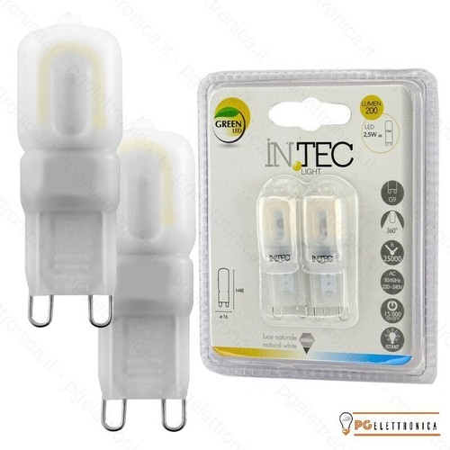 Lampadina led 5w intec - lampadina, g9