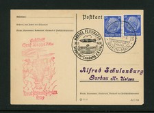 Germany Graf-Zeppelin Scott # 460 Frankfort VF Cover/Postal Card July 30 1939