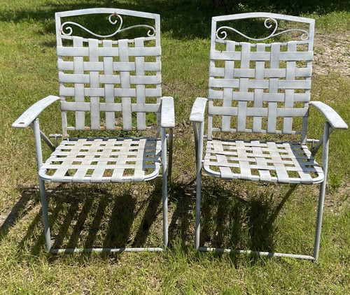 Coppia sedie vintage metallo