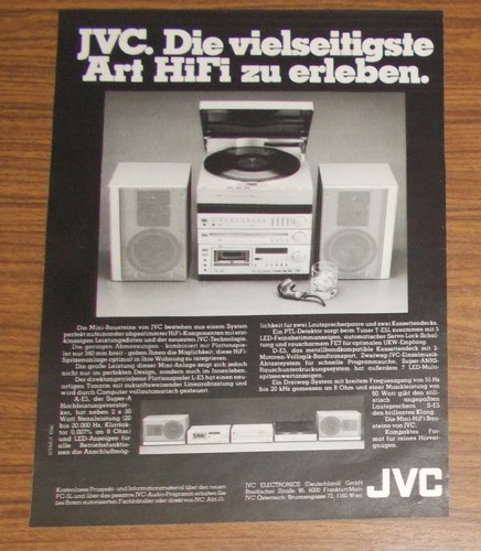 Rara pubblicità vintage jvc - pubblicità,