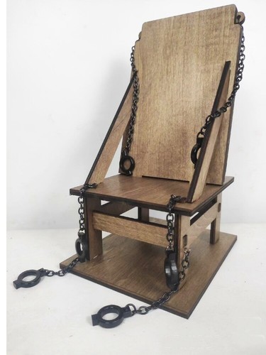 Wooden torture tool chair - torture,
