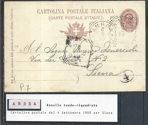 1900 intero postale - 10c, da