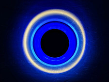 Posacenere vintage vetro blu e