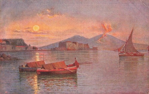 Eruzione del vesuvio notte - vesuvio,