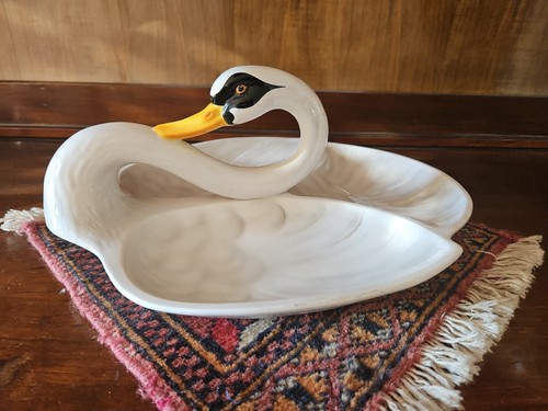 Cigno ceramica centrotavola - cigno,