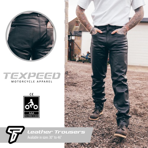 Pantaloni pelle moto - pelle,