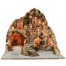 Presepe illuminato con