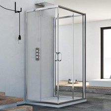 BOX CABINA DOCCIA 70X90X70 CM 3 TRE LATI VETRO 6MM TRASPARENTE SCORREVOLE