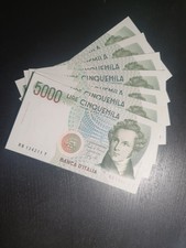 Lotto banconote italiane 5000 - banconote,