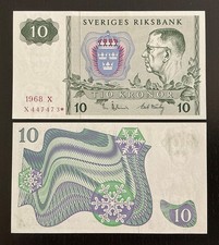 Svezia corone 1968 unc - svezia, 10
