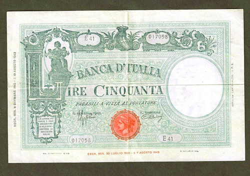 Italia lire 1943 8 - lire, (8