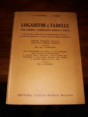 Logaritmi tabelle chimici - logaritmi, e