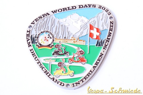 Targa metallo vespa world - targa, "vespa