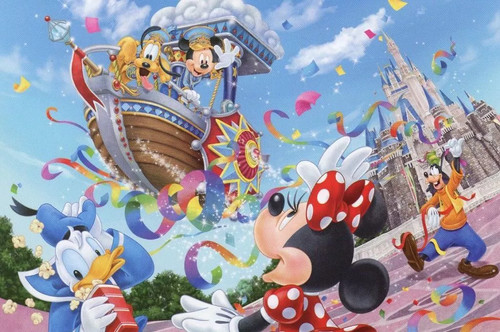 Cartolina disney topolino - cartolina,