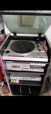 impianto stereo hi fi con giradischi,radio, Mangianastri  e Casse Acustiche