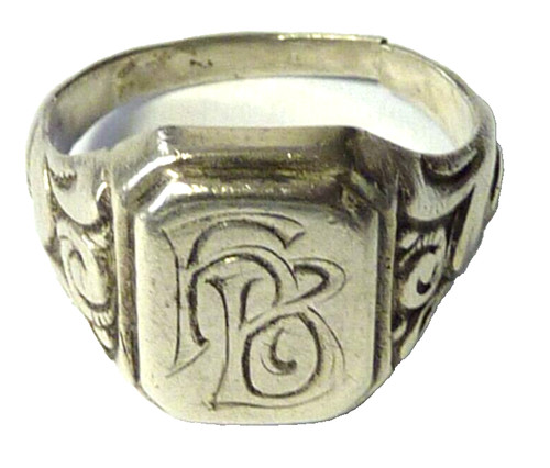 Anello sigillo argento 800