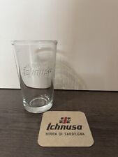 ICHNUSA - Bicchiere birra singolo in vetro 0,4L + sottobicchiere