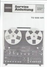 Grundig Manuale di servizio per TS 1000 hifi Copy