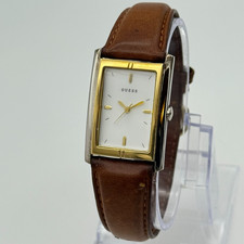 Orologio Uomo GUESS Classico Bicolore Acciaio Inox 25mm Elegante, Pelle Marrone