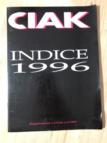 Rivista ciak 1996 indice - rivista,