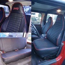 FODERE SEDILI AUTO COPRISEDILI JEEP WRANGLER - TJ - Similpelle cannellata nera 