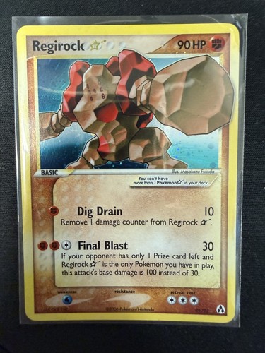 Carta holo pokemon regirock - pokemon,