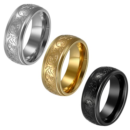 Anello uomo acciaio inox oro - acciaio, inox/oro