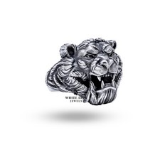 Anello Biker Con Tigre Dente
