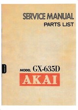 Manuale di servizio - Manuale di servizio per Akai GX-635D (GX-635 D)