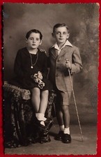 CARTOLINA SONCINO  BAMBINA E BAMBINO ANNI 30 C.  ( F 9 )