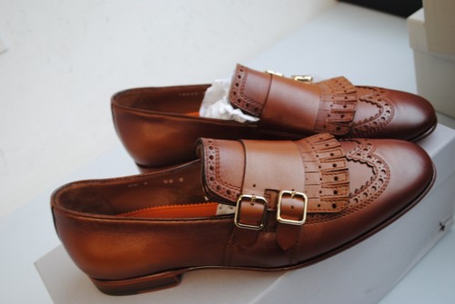 Santoni doppia fibbia pelle - doppia,
