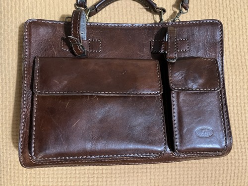 Borsa pelle color cuoio - borsa, in