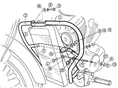 Barra protezione motore honda - barra,