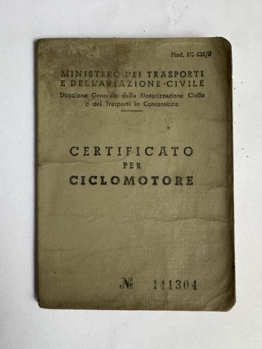 Libretto certificato