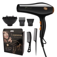 Asciugacapelli Ioni 2400W con 3 Diffusori Professionale Asciugacapelli Ioni Hair Dryer