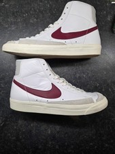 Scarpe da basket Nike Blazer Mid 77 vintage bianche/bordeaux taglia UK 8 BQ6806-120