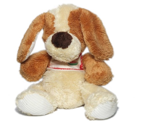 Peluche doudou chien - peluche, marron