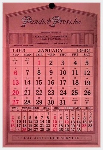Calendario tascabile pandick - calendario,