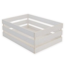 Lupia Cassetta Contenitore in Legno Bianca Design Vintage Stile Cassette Frutta