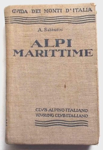 Sabbadini alpi marittime - sabbadini, 1934