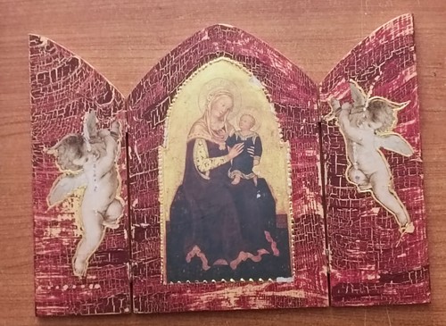 Antico trittico legno - in,