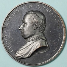 JACOPO MONICO MEDAGLIA 1833 NOMINA A CARDINALE PATRIARCA VENEZIA qFdC BRONZO
