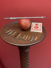 Antique Novelty Chinese c1880 Silver Long Dip Pen Beautiful Very Rare Spare Nibs