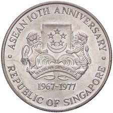 r64_19) SINGAPORE - Repubblica - 10 Dollari 1977 AG
