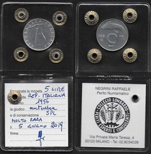 1956 Italia Lire 5 rudder and dolphin SPL-MS61